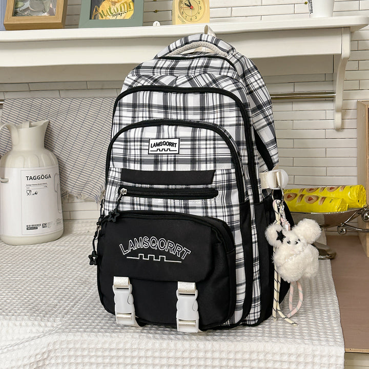Stylische Karomuster-Rucksack Karnz