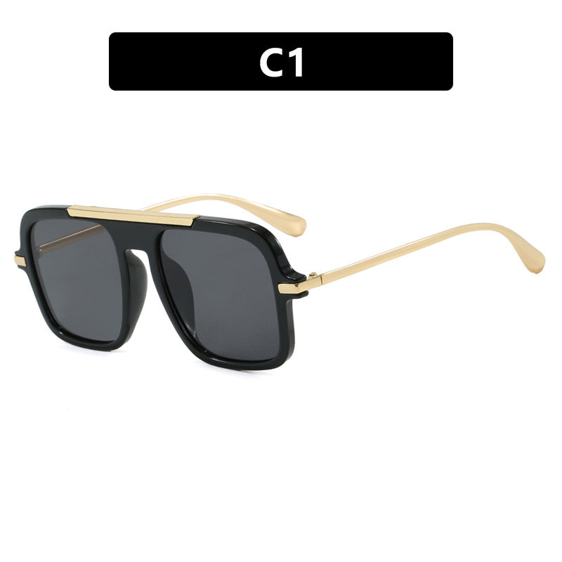 Damen quadratische Sonnenbrille mit luxuriösem Metallrahmen und robusten Gläsern Karnz