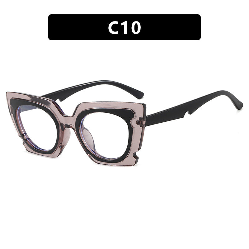 Damen oversized Sonnenbrille mit extravagantem Rahmen und UV-Schutz Karnz