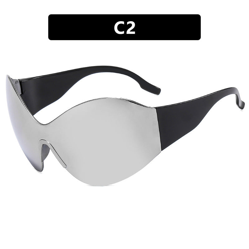 Damen visierartige Sonnenbrille mit innovativem Schutzdesign Karnz