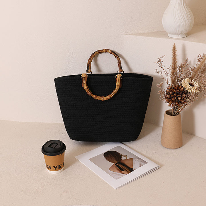 Damen Tragetasche mit elegantem geflochtenem Griff Karnz
