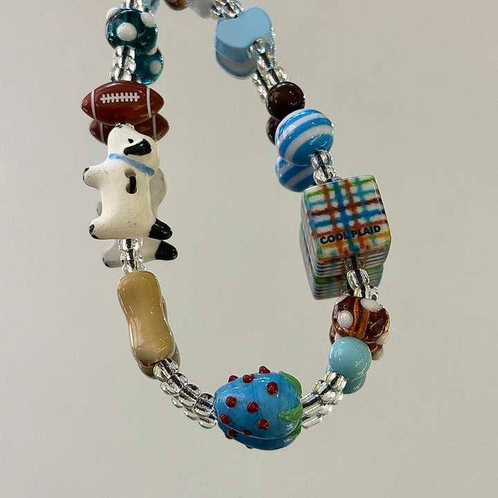Handgefertigtes Perlencharms-Lanyard Karnz