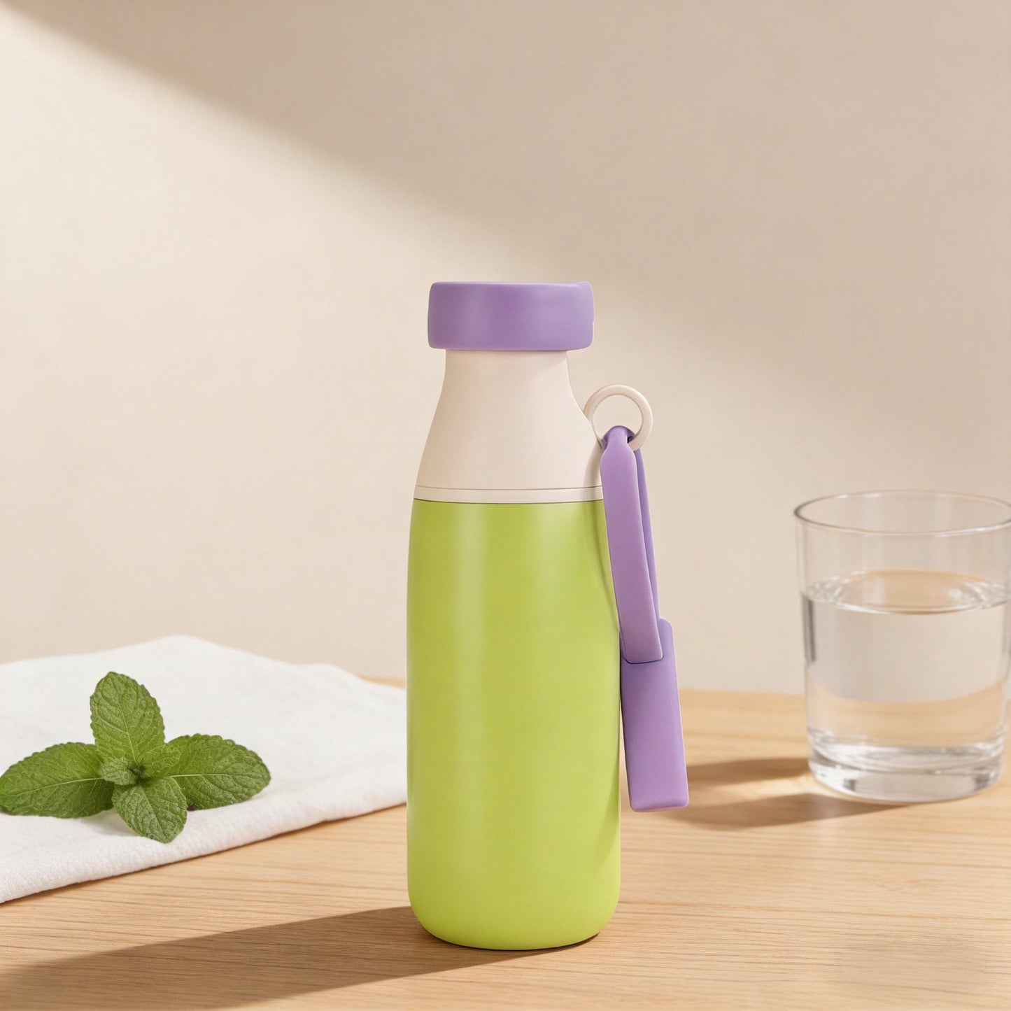 Damen Isolierte Sporttrinkflasche mit praktischem Trageband Karnz