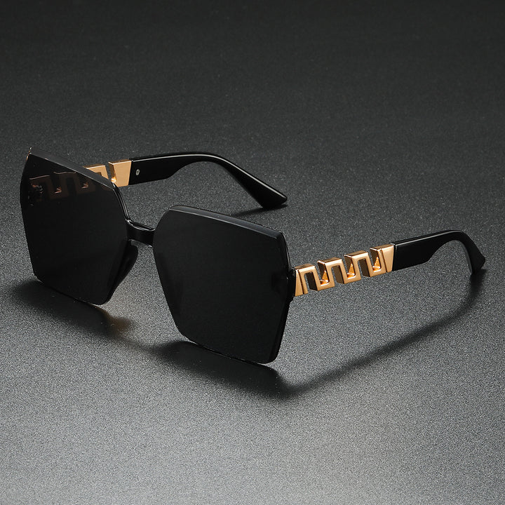 Stylische geometrische Schild Sonnenbrille Karnz