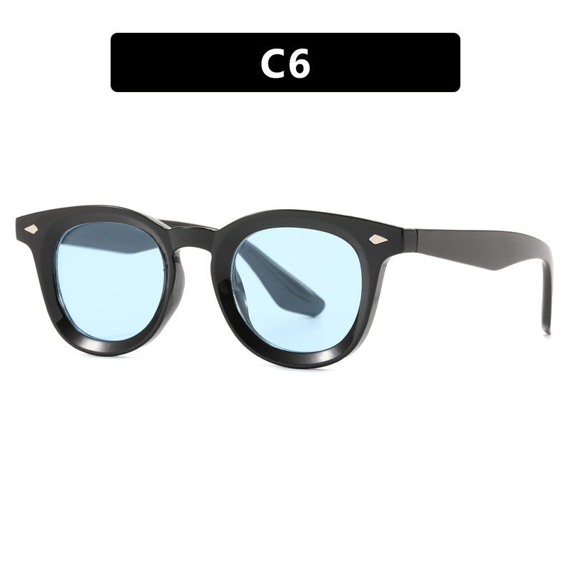 Damen modische Cat-Eye Sonnenbrille mit transparentem Rahmen Karnz