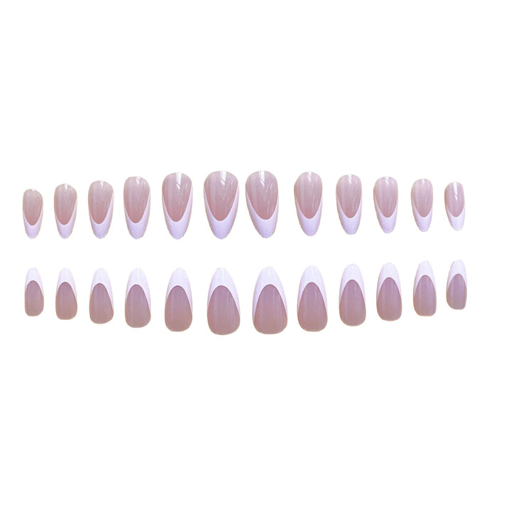 Elegante französische Spitzen-Almond-förmige Nagelverlängerungen Karnz