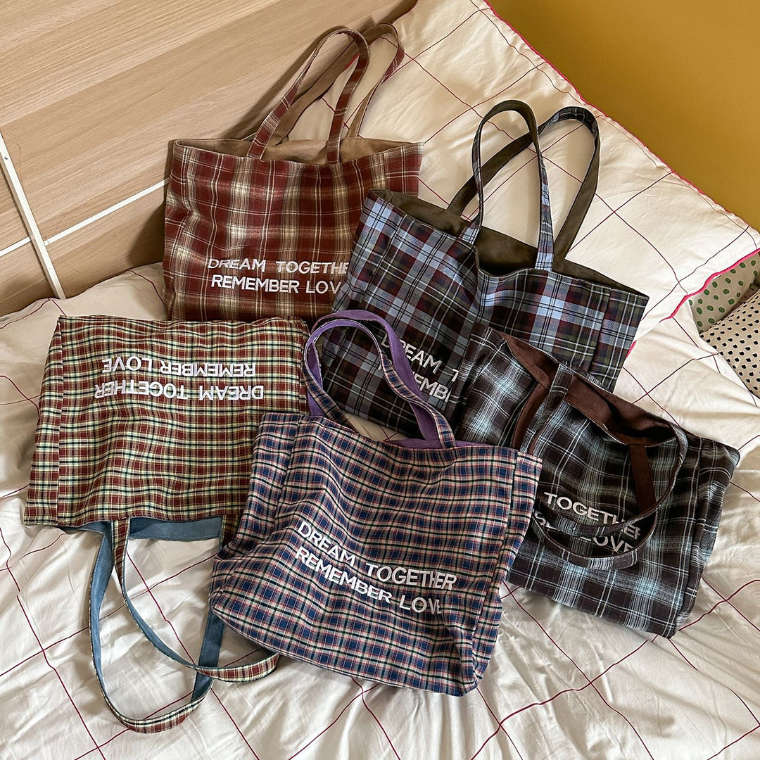 Plaid gemusterte Tragetasche Karnz