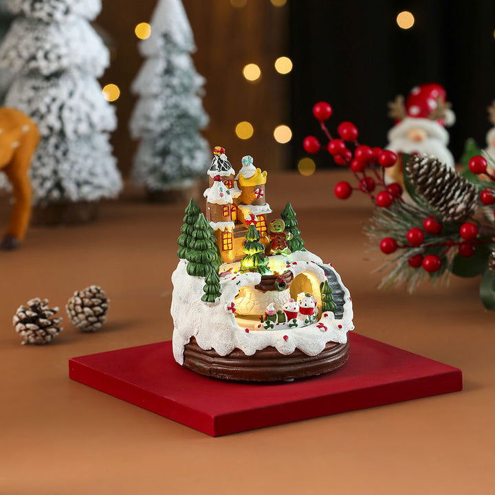 Dekorative LED Weihnachtsdorf Figurine Karnz