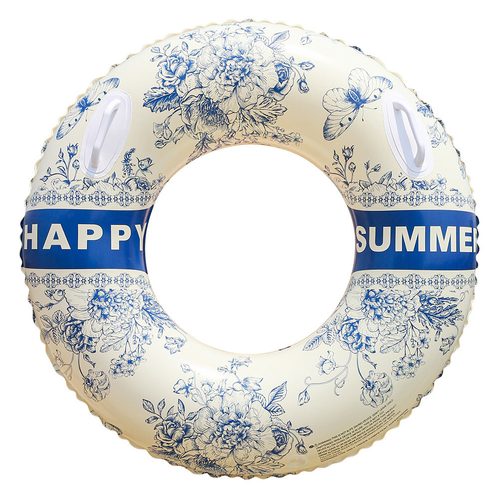 Unisex Eleganter Schwimmring mit floralen Motiven Karnz