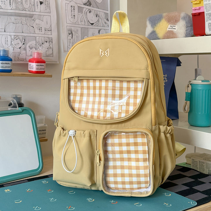 Funktionaler Karomuster-Rucksack Karnz