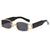 Damen modische rechteckige Sonnenbrille mit exklusivem Metallrahmen Karnz