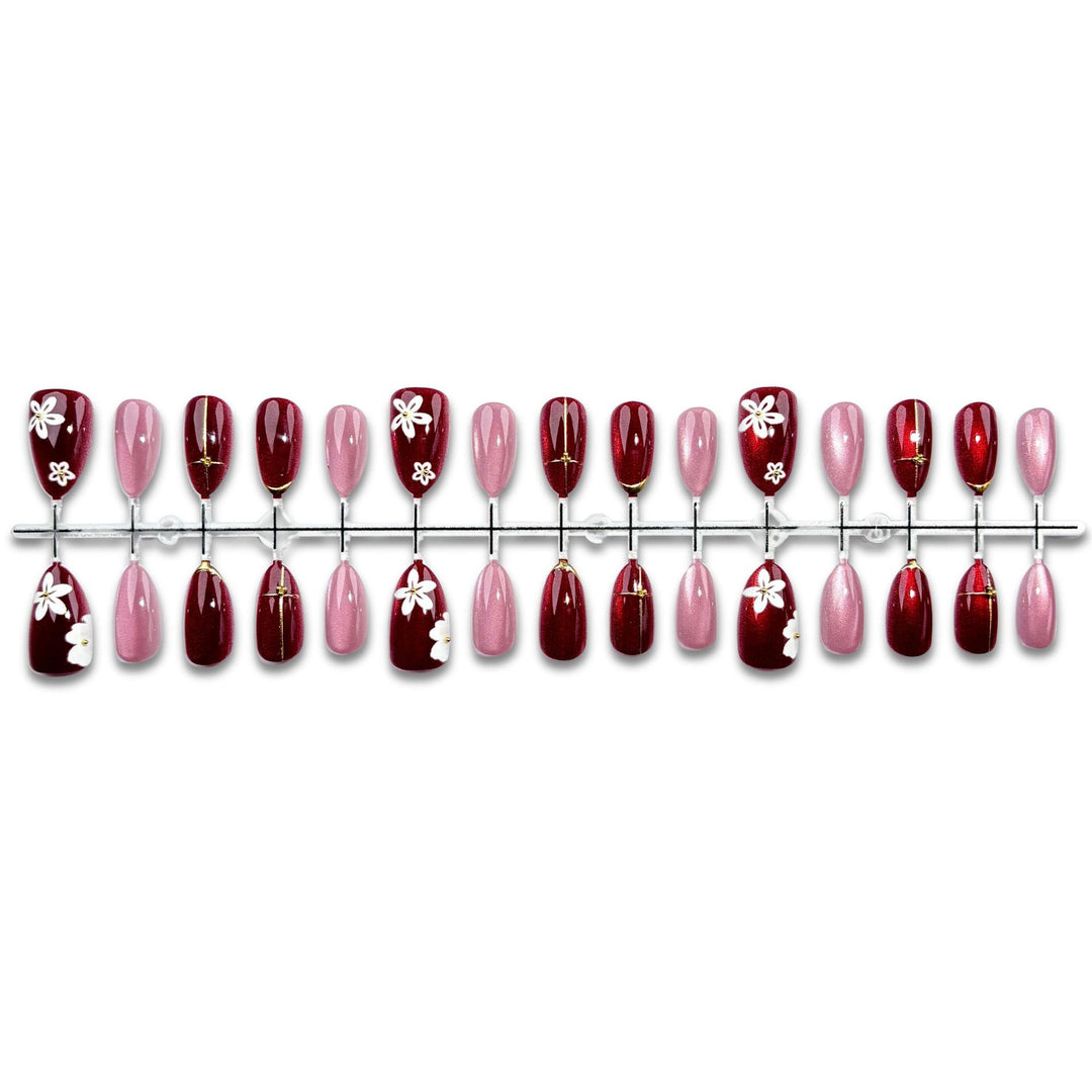 Premium Floral Press-On Nail Set