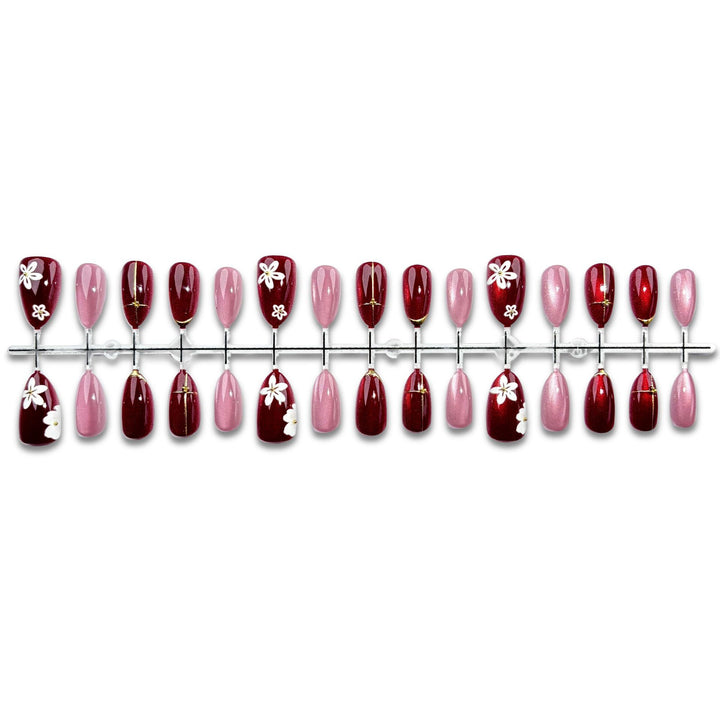 Premium Floral Press-On Nail Set