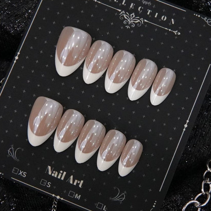 Premium French Tip Press-On Nägel