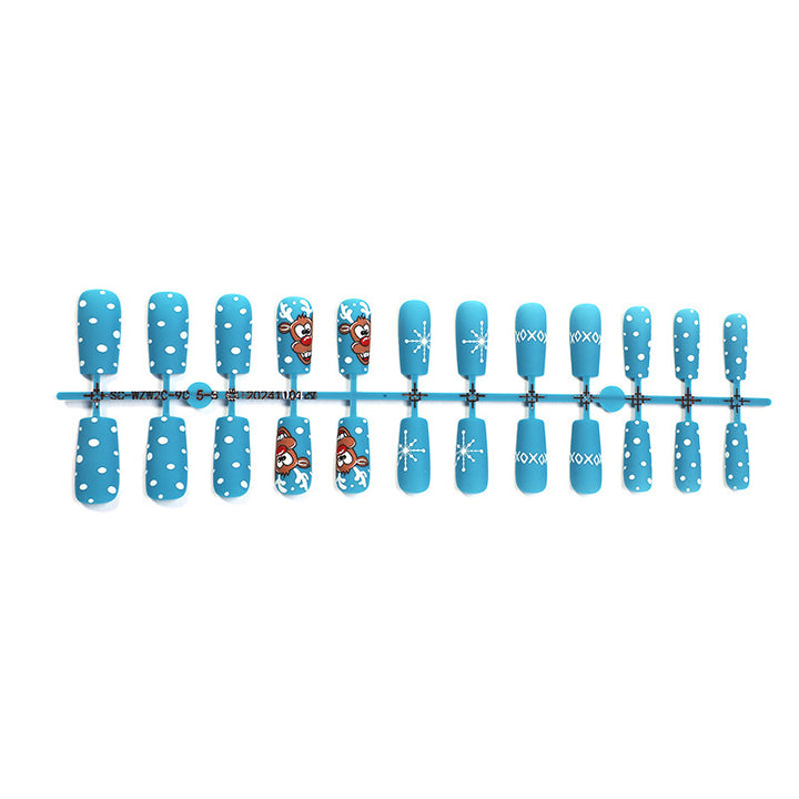 Kreatives Weihnachtskunstnagelset mit fröhlichem Rentier-Design Karnz