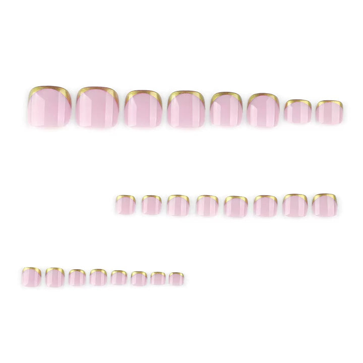 Kunstnagelset mit luxuriösen goldenen Spitzen und glanzvollem Finish Karnz