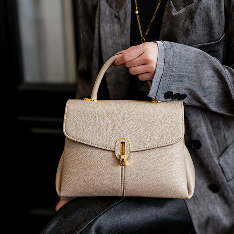 Elegante Handgefertigte Strukturierte Handtasche Karnz