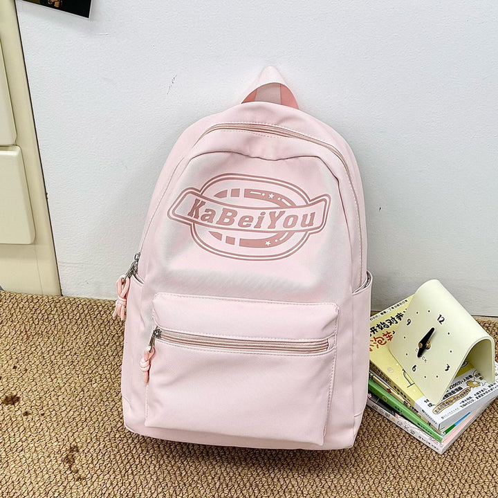 Trendige lässige Rucksack mit Plüsch-Schlüsselanhänger Karnz