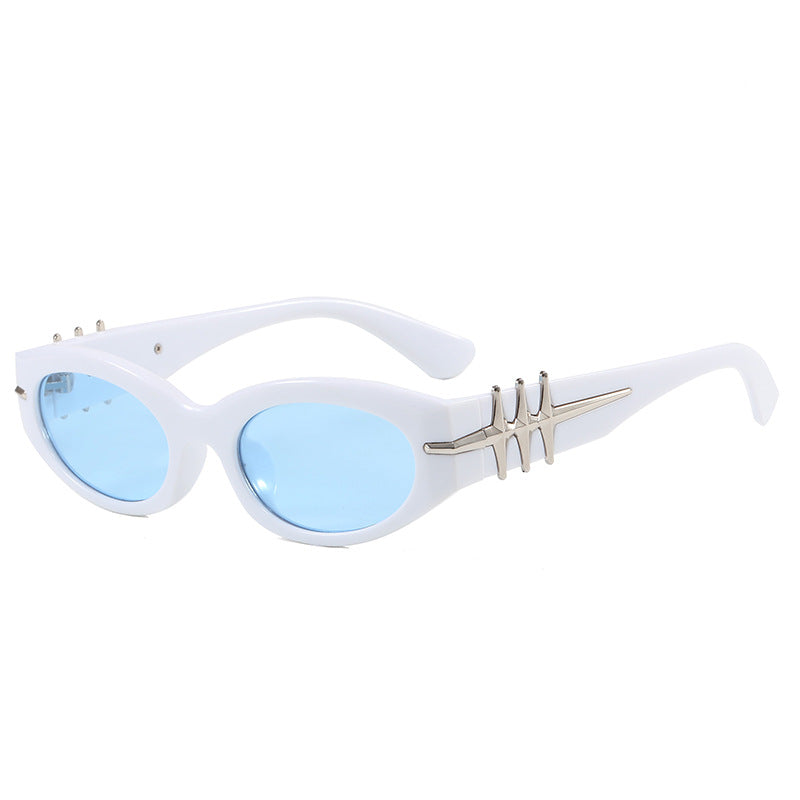 Damen elegante Cat-Eye Sonnenbrille mit modischen Akzenten Karnz
