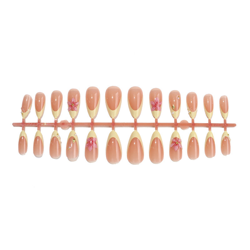 Elegantes blumeninspiriertes Press-On-Nagel-Set Karnz