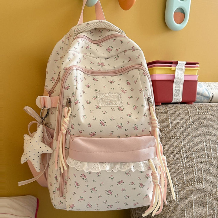 Stylische Blumenmuster-Rucksack Karnz