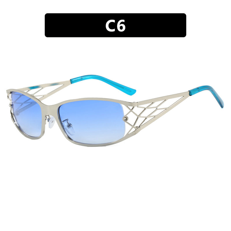 Damen modische Sonnenbrille mit strukturierendem Design und UV-Schutz Karnz