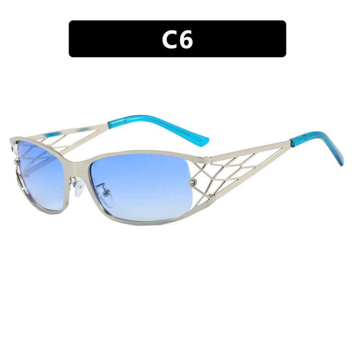 Damen modische Sonnenbrille mit strukturierendem Design und UV-Schutz Karnz