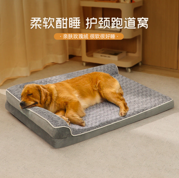 Orthopädisches Hundebett mit Unterstützung