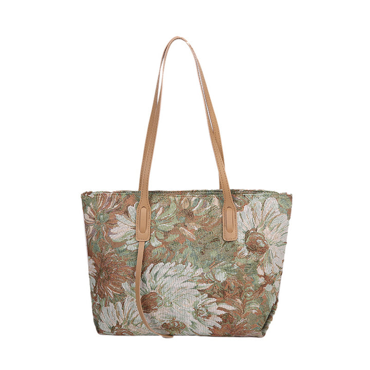 Florale bestickte Tragetasche