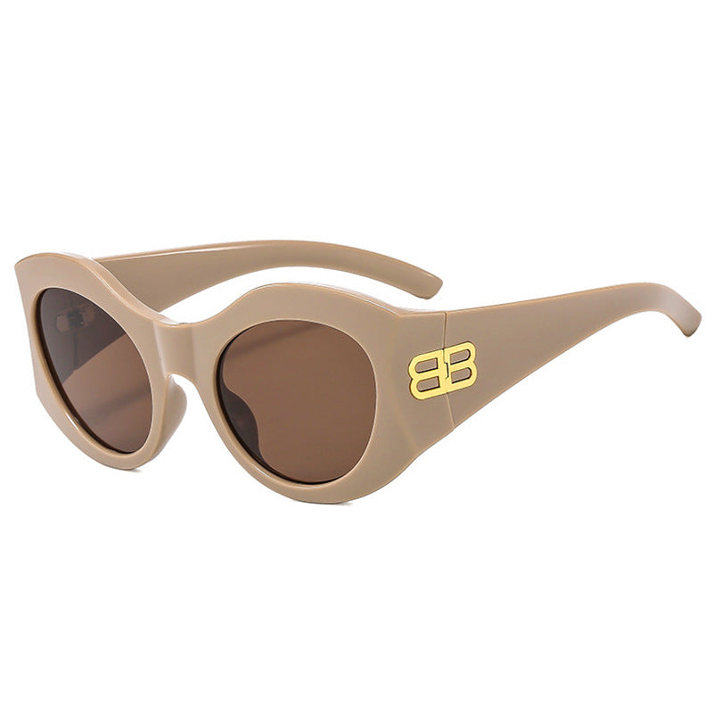 Damen Designer Cat-Eye Sonnenbrille mit elegantem Profil und UV-Schutz Karnz