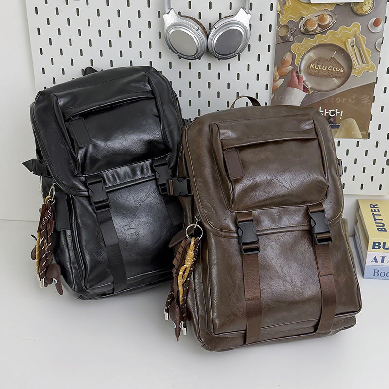 Strukturierter Leder-Rucksack Karnz