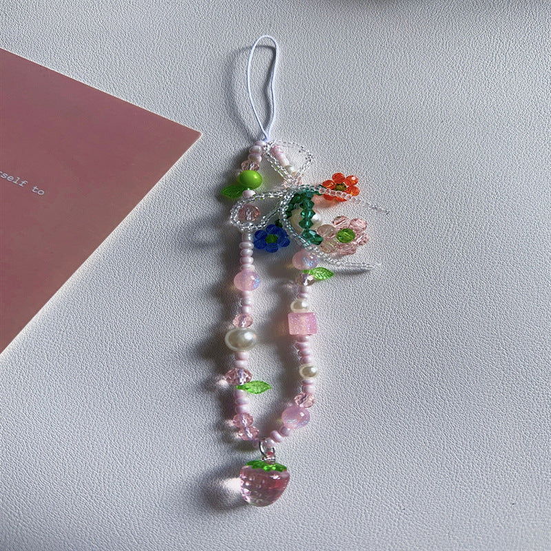 Florale Charme Perlen Telefonband Karnz