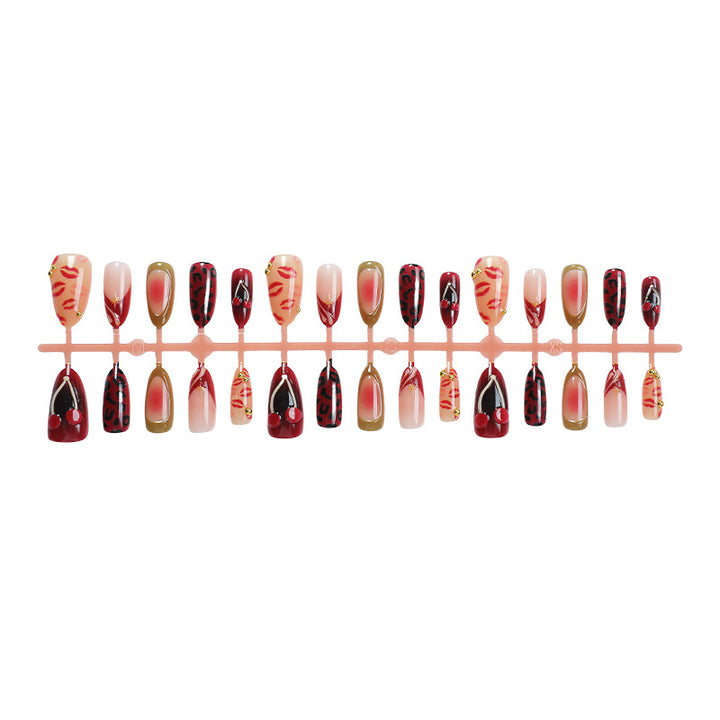 Künstlerisches gemischtes Design Press-On-Nagelset Karnz