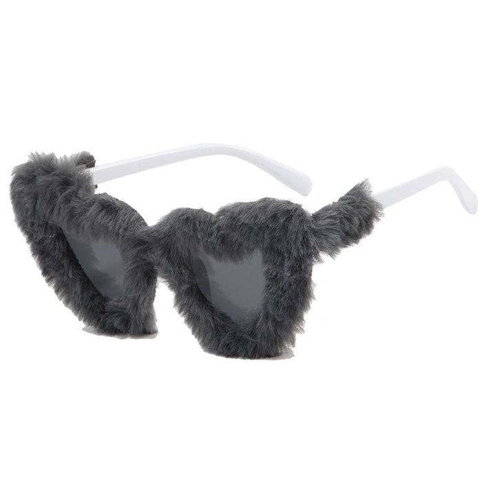 Damen Pfoten-Sonnenbrille mit luxuriösem Pelzbesatz Karnz