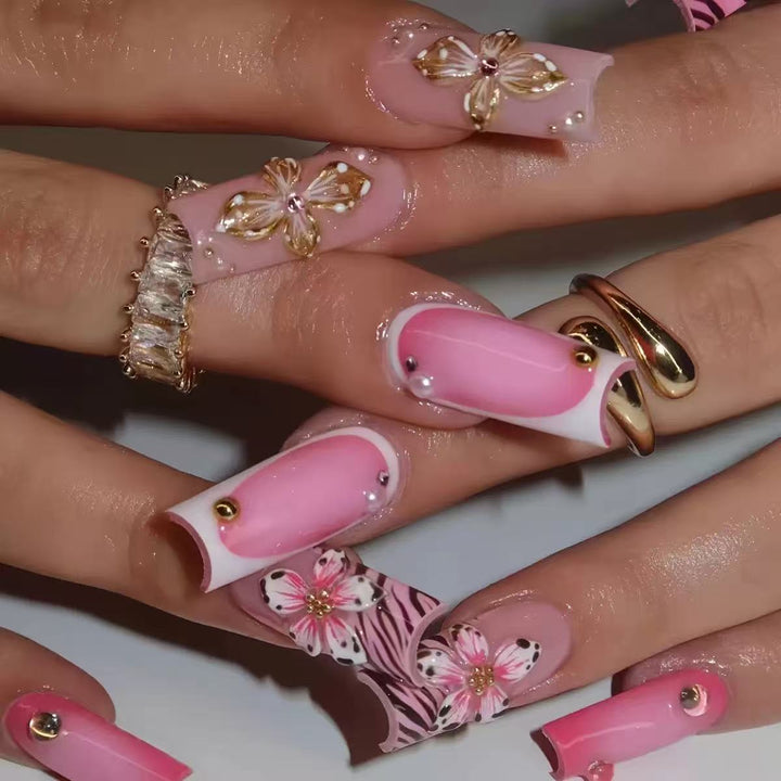 Dekorative 3D Blumen Nagelkunst Erweiterungen Karnz