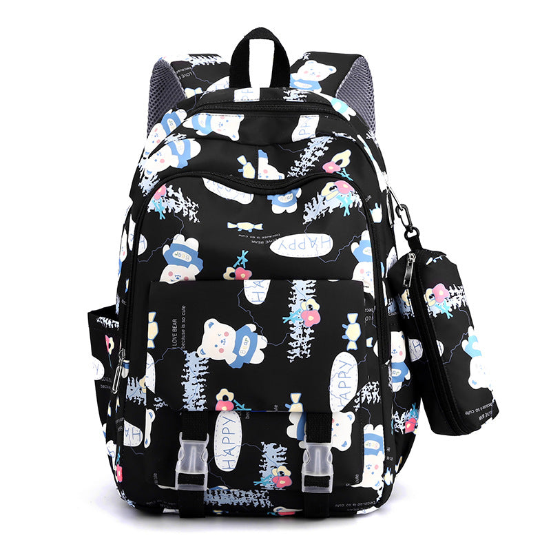 Verspielter Grafikdruck-Rucksack