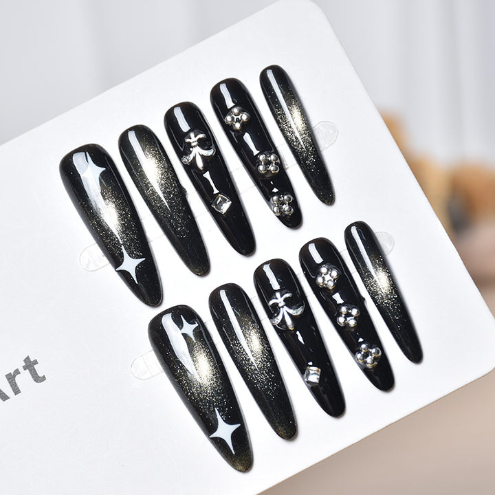 Glamouröse Dekorative Press-On Nagelkunst Karnz