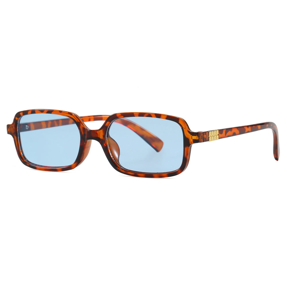 Damen modische quadratische Brille mit elegantem Kunststoffrahmen und goldenen Akzenten Karnz