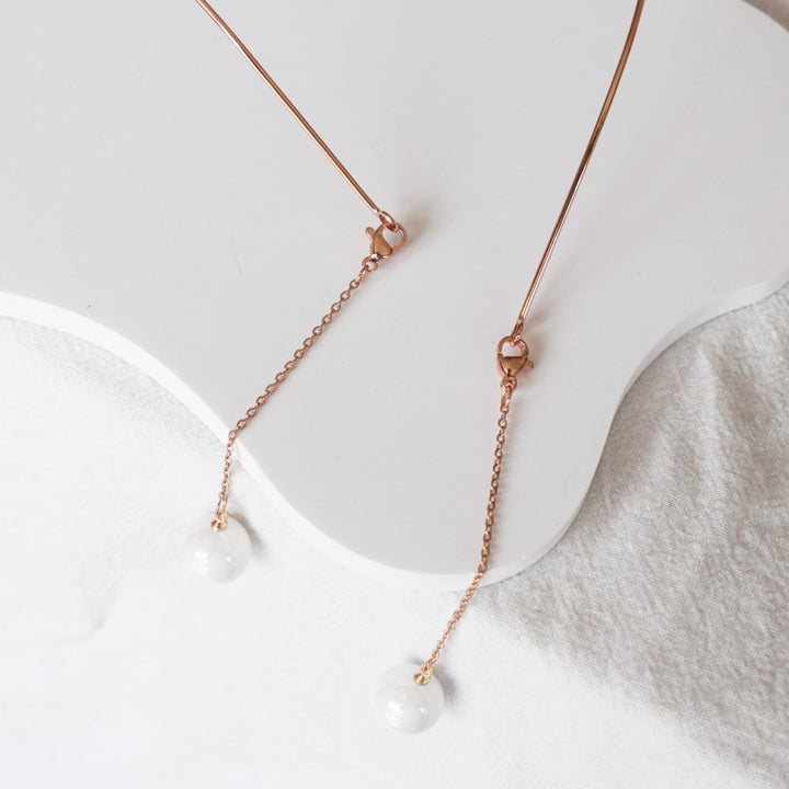 Elegante Lange Anhänger Perlenohrringe Karnz