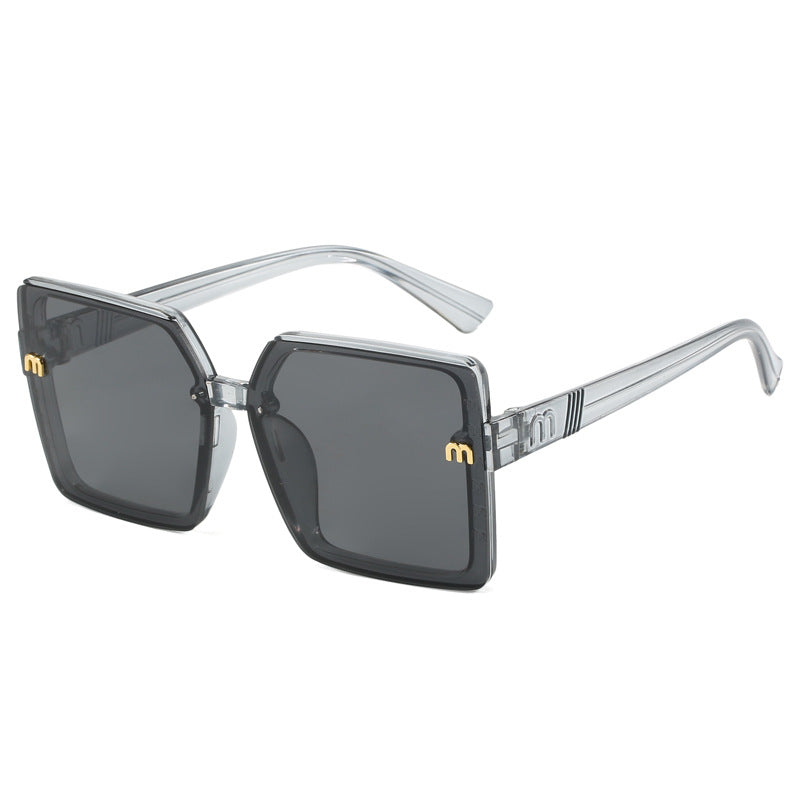 Damen modische quadratische Sonnenbrille mit verspiegeltem Verlauf Karnz