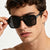 Damen quadratische Sonnenbrille mit elegantem transparentem Rahmen Karnz
