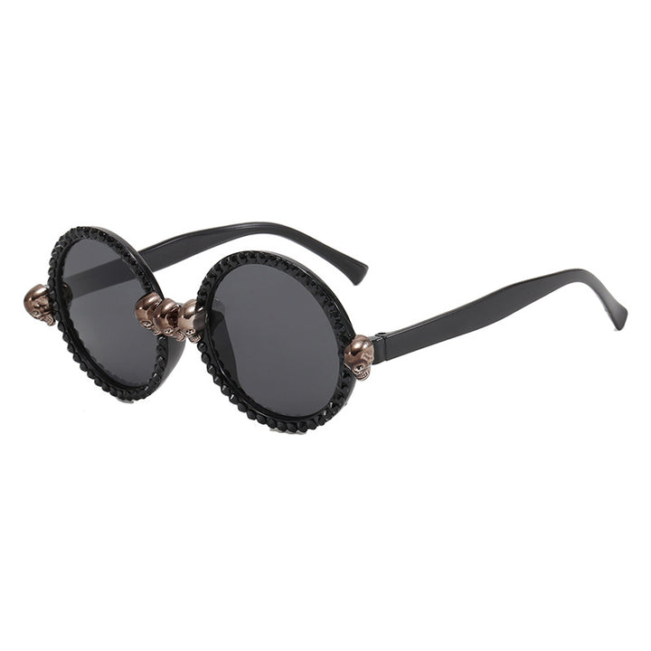 Damen Extravagante runde Sonnenbrille Karnz