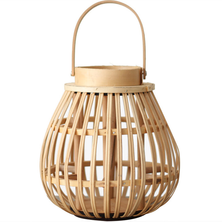 Handgefertigte Rattan-Laterne Karnz