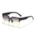 Damen moderne quadratische Sonnenbrille mit transparentem Rahmen Karnz