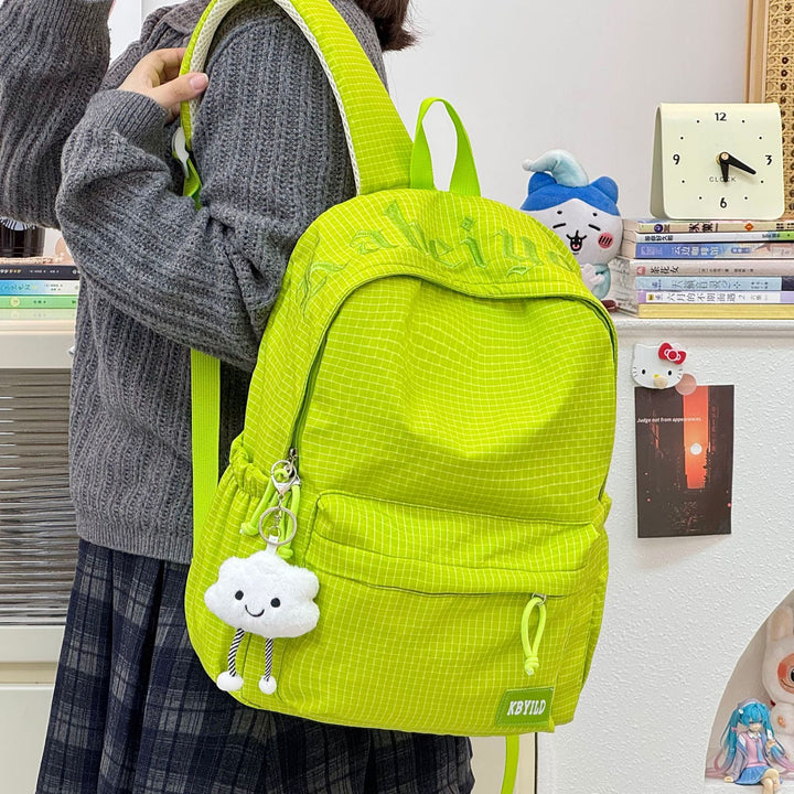 Stylischer kariertes Muster Rucksack Karnz