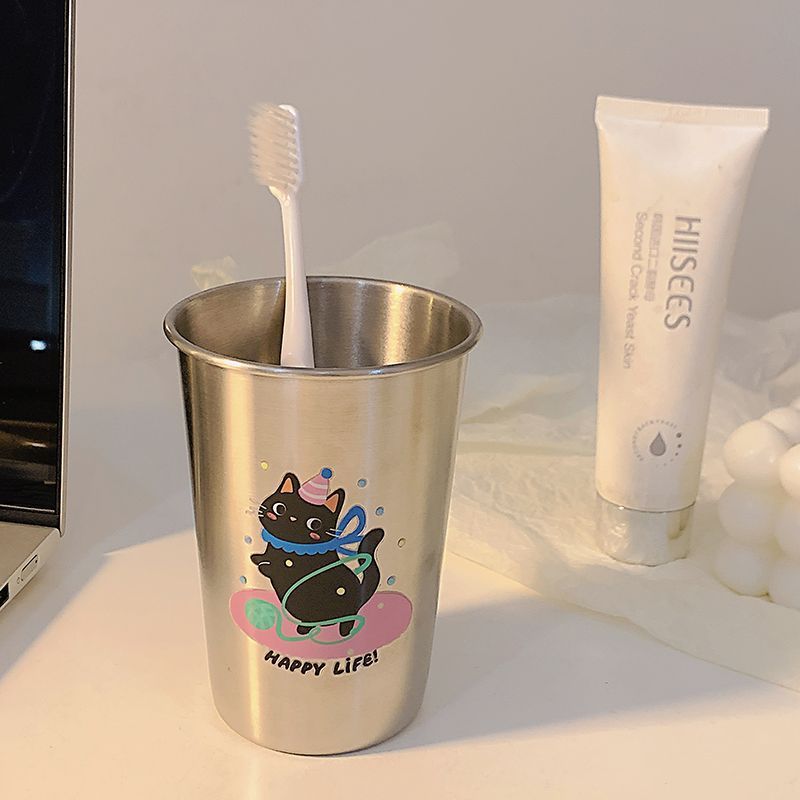Edelstahl Zahnbürstenbecher mit Verspieltem Tierdesign Karnz