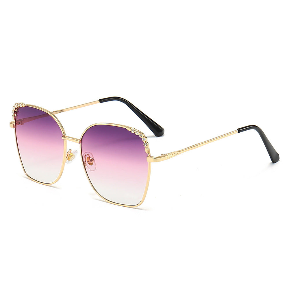 Elegante Quadratische Sonnenbrille mit Funkelnden Akzenten Karnz