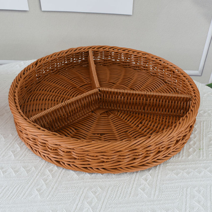 Artisan Woven Round Storage Tray Karnz