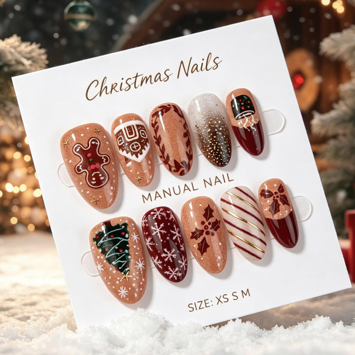 Urlaubsinspirierte dekorative Press-On-Nagelset