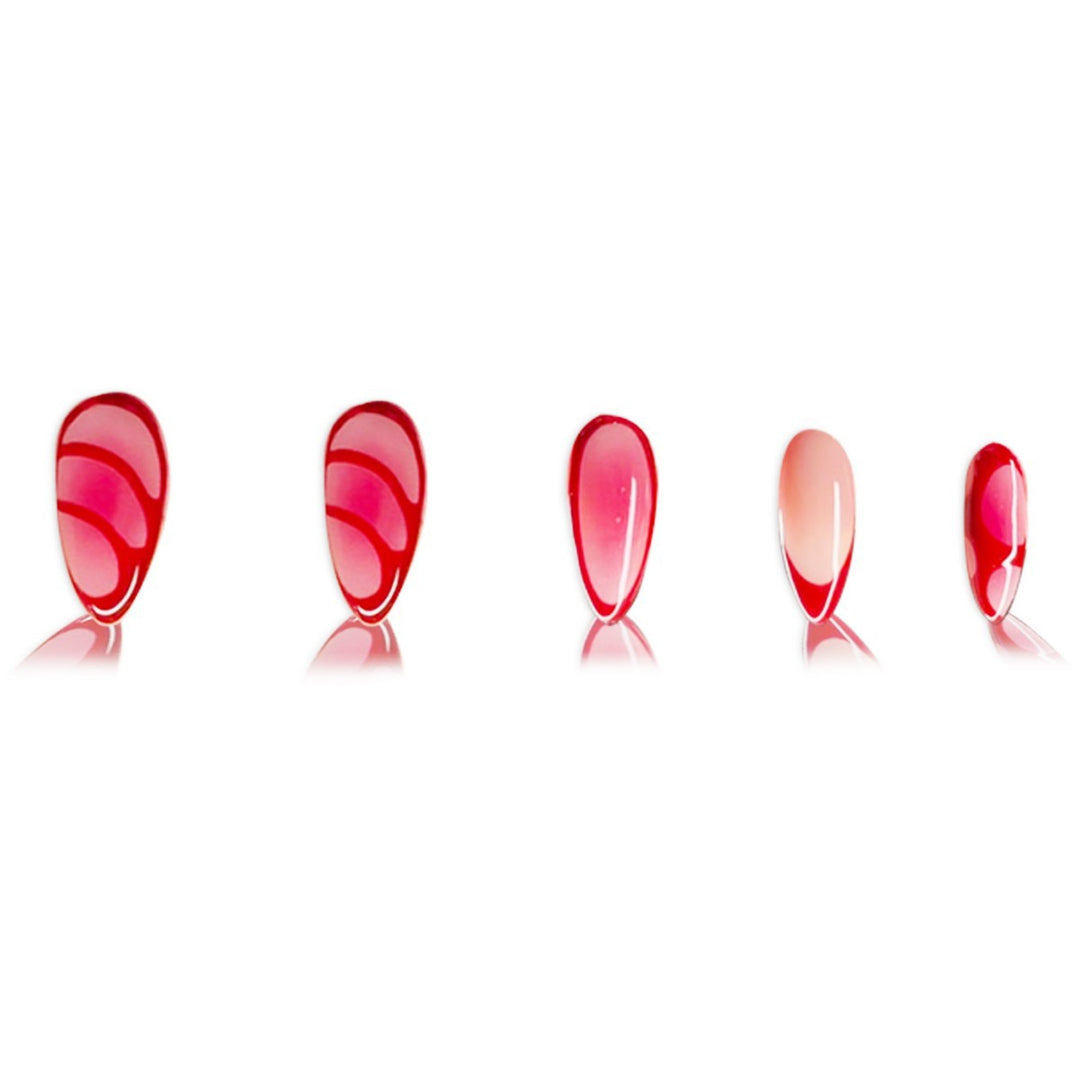 Künstlerisches Stiletto Press-On Nagelset Karnz